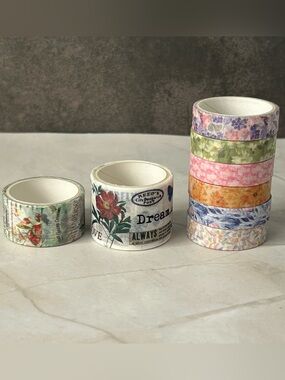Floral Decorative Washi Tape Set - Multicolor